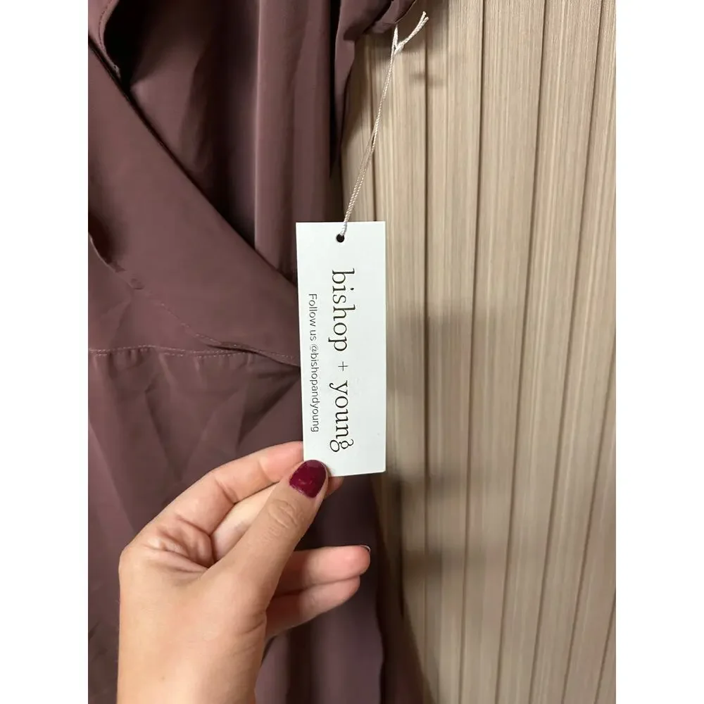 Bishop + Young Tara Wrap Midi Dress Anise Women’s Size S